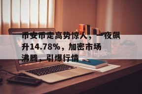 包含币安币走高势惊人，一夜飙升14.78%，加密市场沸腾，引爆行情的词条-半岛体育下载